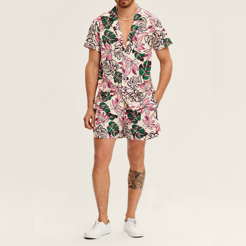 7. NWT SER.O.YA MALIBU SHIRT IN WHITE TROPICAL - Picture 4 of 6